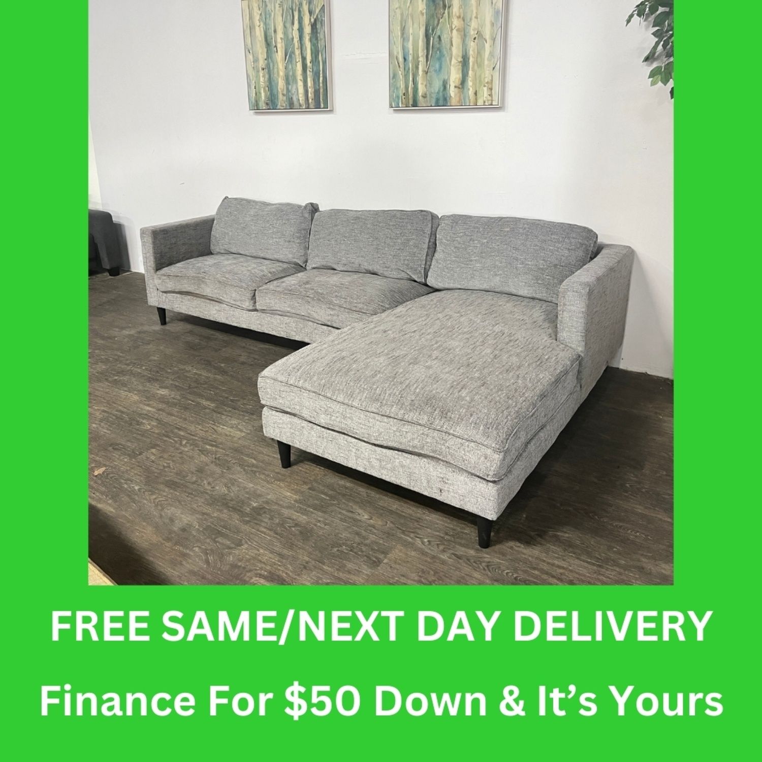 Sectional Couch Sofa Living Spaces | Free Delivery!