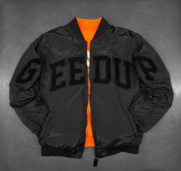 Geedup Reversible Bomber Black/Orange - Medium