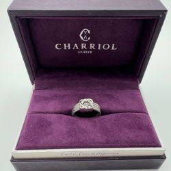 CHARRIOL rope Heart to heart stainless steel ring size 6 & box