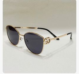 Gucci Gold Metal Frame Sunglasses