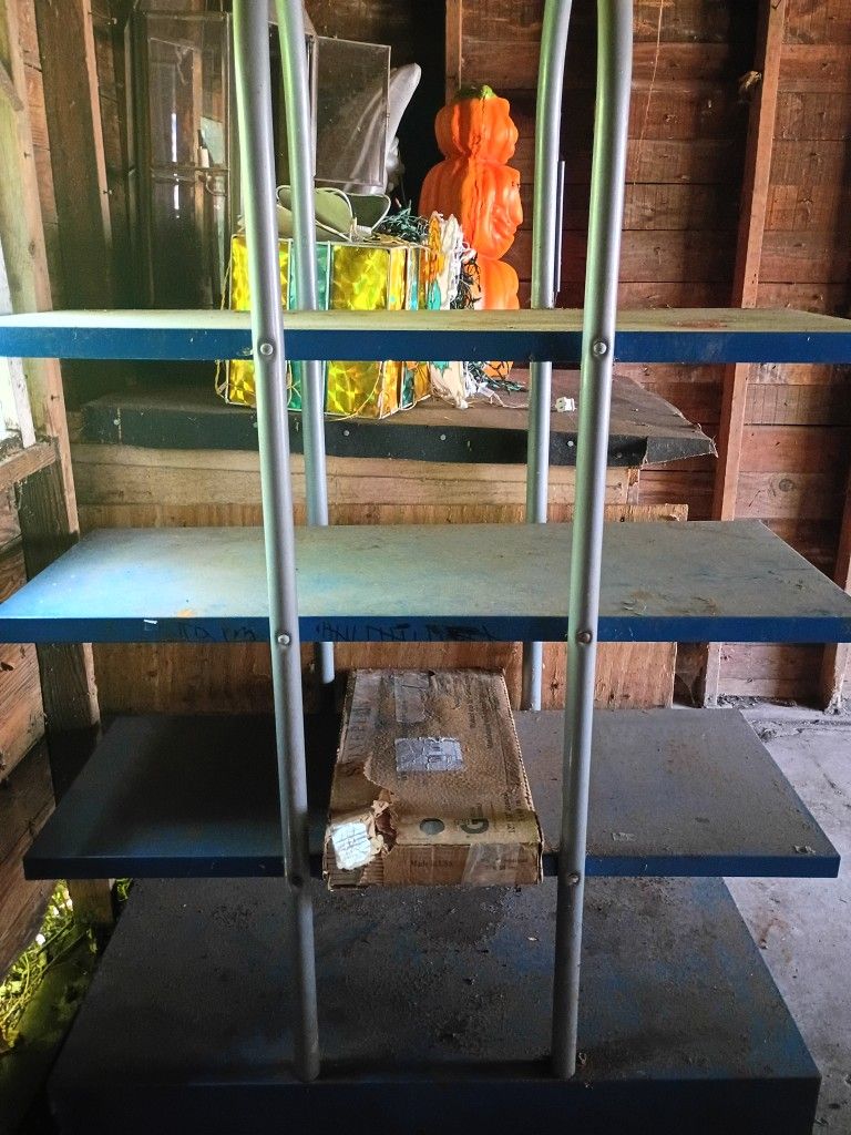 Metal Shelving Blue