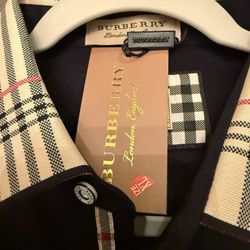 Burb-ry men’s polo shirt size XL