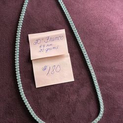 20” Franco Link Sterling Silver Chain