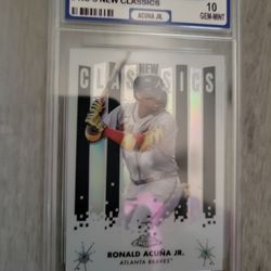 2022 Topps Chrome Ronald Acuna Jr New Classics Gem Mint 10