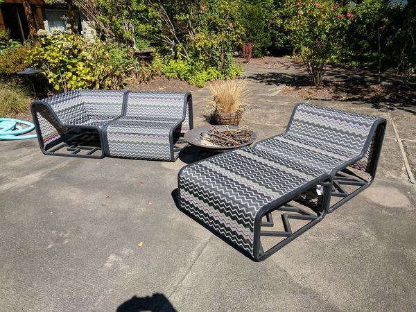 Missoni Sling Sectional Patio Outdoor Furniture 4 Pieces For