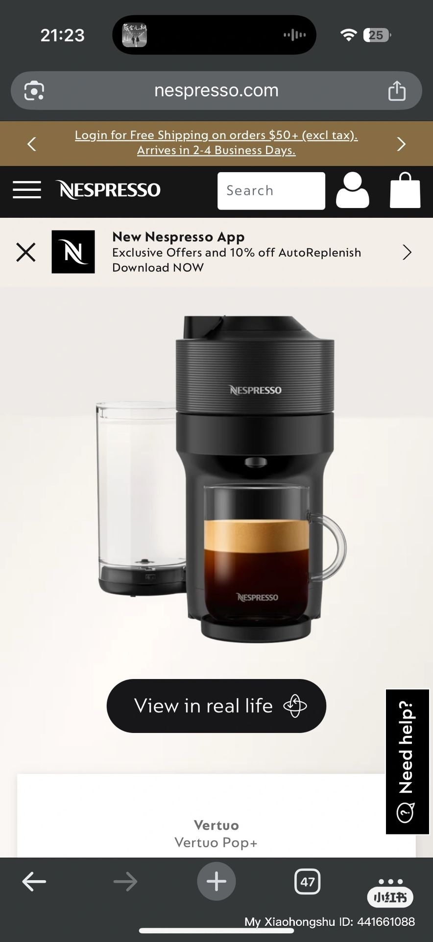 NESPRESSO Vertuo Pop+ Coffee Machine + 40+ Pods! 🖤