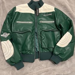 Green Leather Jacket 