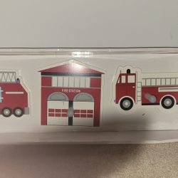 Kids Firetruck Peg Hooks, Clothes Hook, Towel Hook,  Boys Room Decor