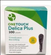 OneTouch Delica Plus 30-Gauge Lancets for Diabetes Testing, 200 Count | Silicone-Coated 30-Gauge Lancets for Blood Glucose Testing, Sterile Blood Samp