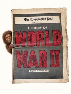 1945 WWII History Newspaper Supplement – Washington Post / Associated Press