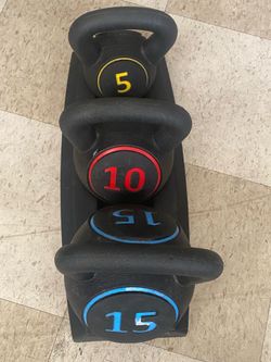 Kettlebells set 5/10/15 good condition pick up in Culver City