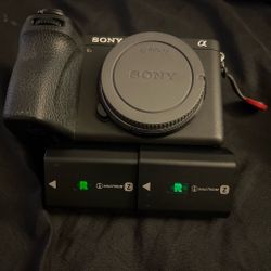 Sony Alpha Mirrorless Camera Body with Two Batteries