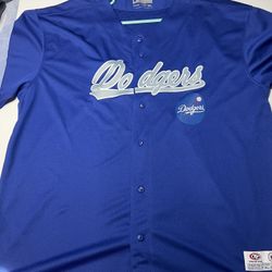 Los Angeles Dodgers Jersey Mens 2XL Blue True Fan Club MLB Baseball Genuine Merc