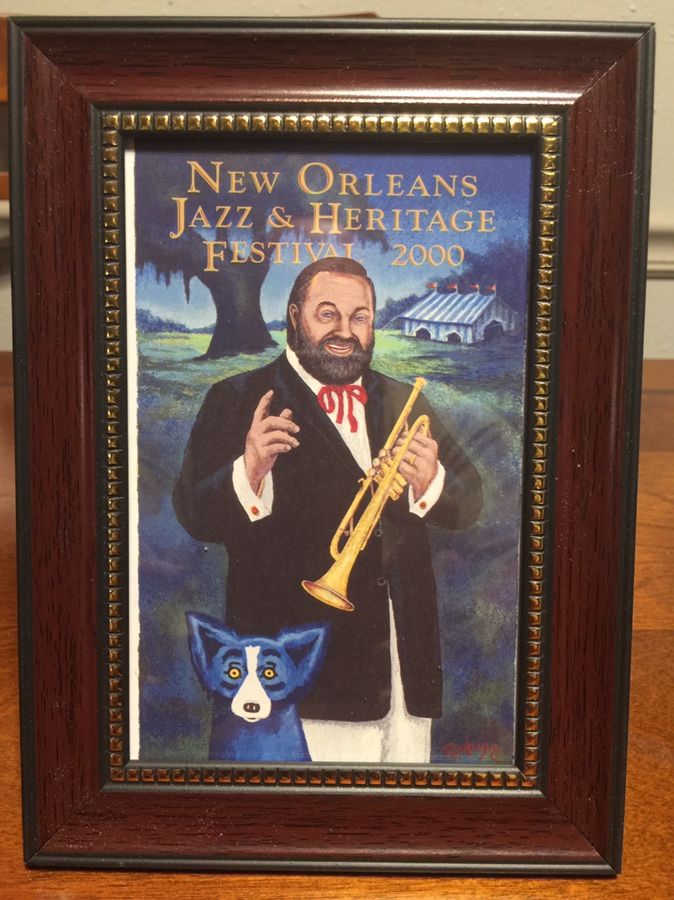 New Orleans Jazz fest poster post card 2000 Al Hirt Blue Dog Rodrique