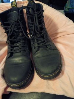 Dr. Martens Black Leather Lace-Up Boots