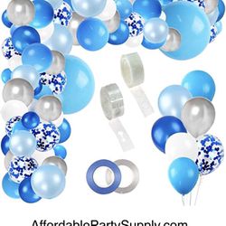 Blue Snowflakes Balloon Arch