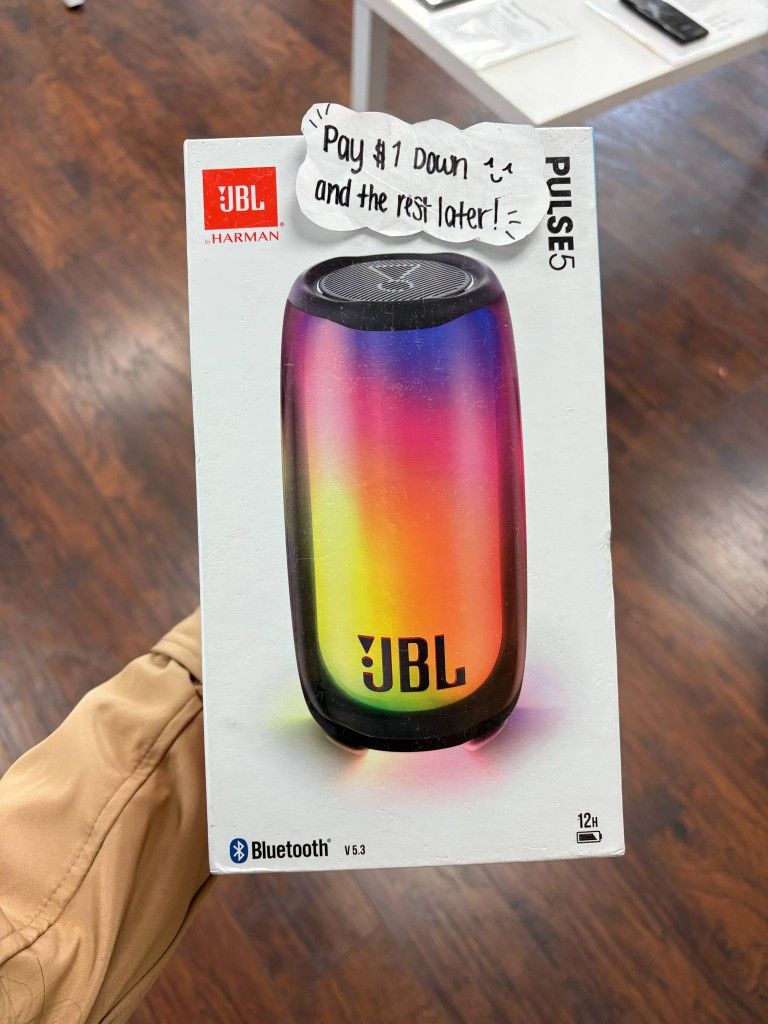JBL Pulse 5 Bluetooth Speaker New - $1 To Take it Home same Day and Pay the Rest later!