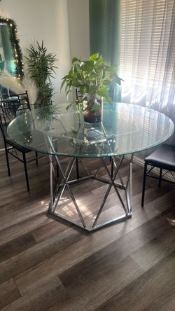 Glass kitchen table