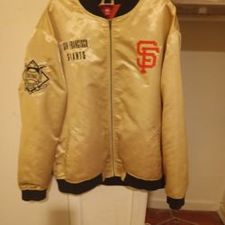 Men's San Francisco Giants Mitchell & Ness Gold OG 2.0 Lightweight Satin Full-Zip Jacket"