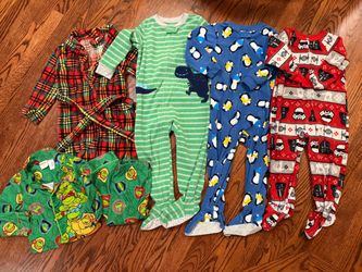 Boys 3T Pajamas Lot: Star Wars, TMNT, Robe