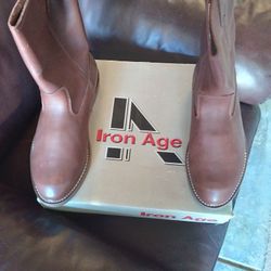 Men Leather  Working  Boots