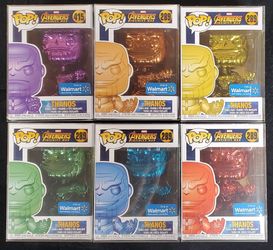 Thanos Chrome Funko Pop Walmart Exclusive Set 