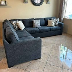 Beautiful Charcoal Grey Sectional Couch From Living Spaces 