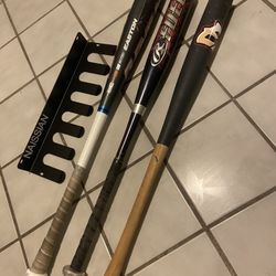 Baseball Bats & Bat Rack