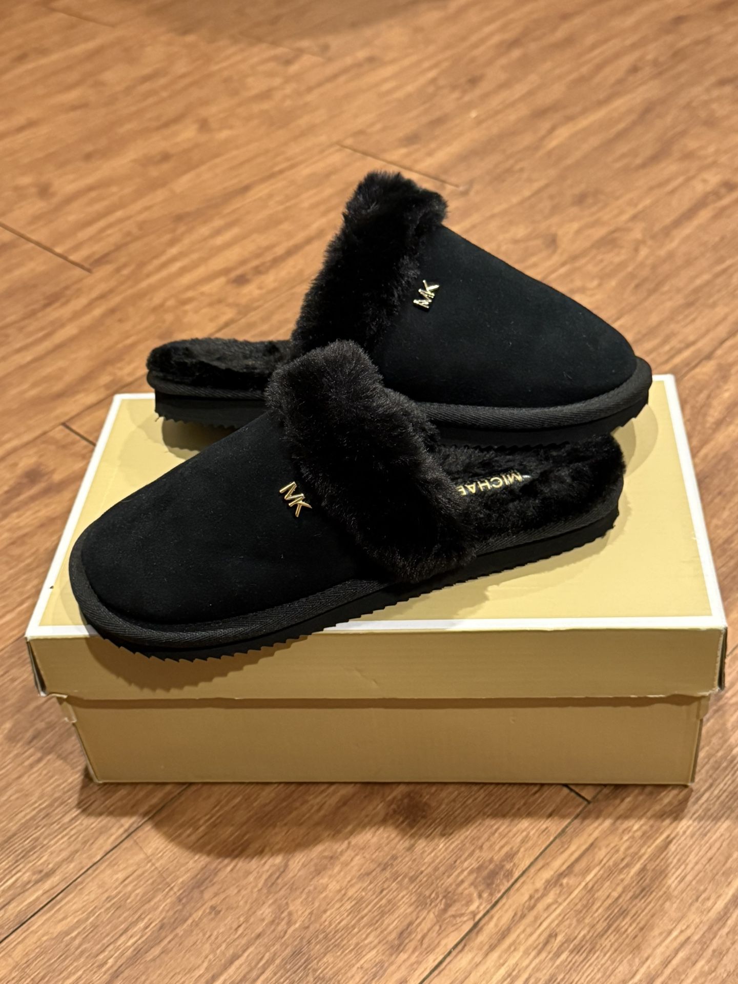 Black Michael Kors Slippers - Main Image