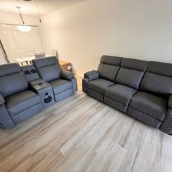 Brand New Power Reclining Sofa and Loveseat / Sofa y Loveseat Reclinables Eléctricos Nuevos a Estrenar …. Fast 🚚
