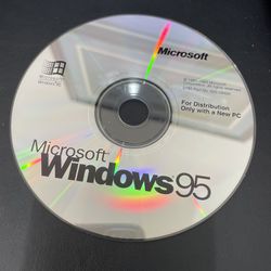 Microsoft Windows 95 Disc For Distribution W/ New PC - Not Sealed - Disc Only