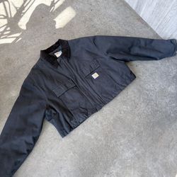 Black Cropped Carhartt Jacket XL