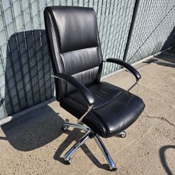 Executive Black Leather Office Chair