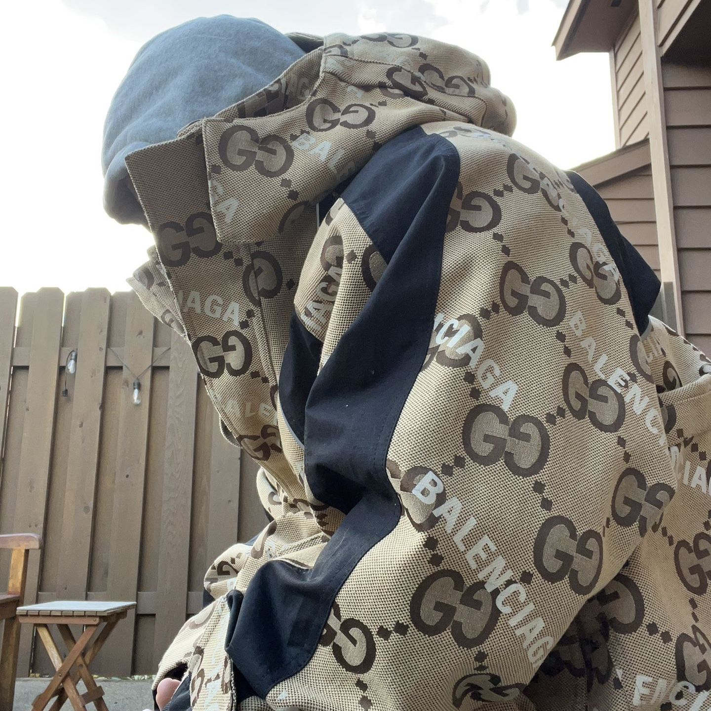 Gucci x Balenciaga The Hacker Project Jumbo GG Jacket Black Gucci x Balenciaga The Hacker Project Jumbo GG Jacket Black