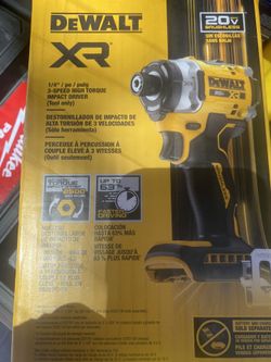 Dewalt 1/4 3 Speed XR 20v High Torque Impact Driver BRAND NEW TOOL ONLY 