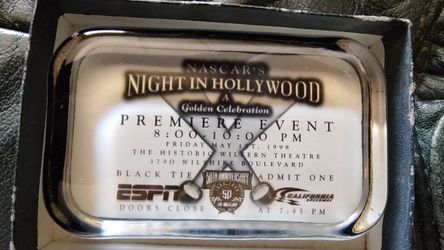 NASCAR Night In Hollywood Paper Weight