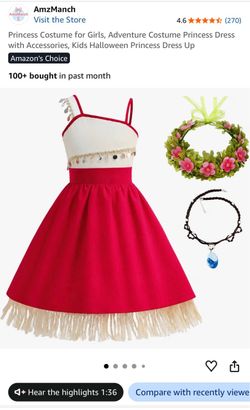 Girls Moana Inspired Costume