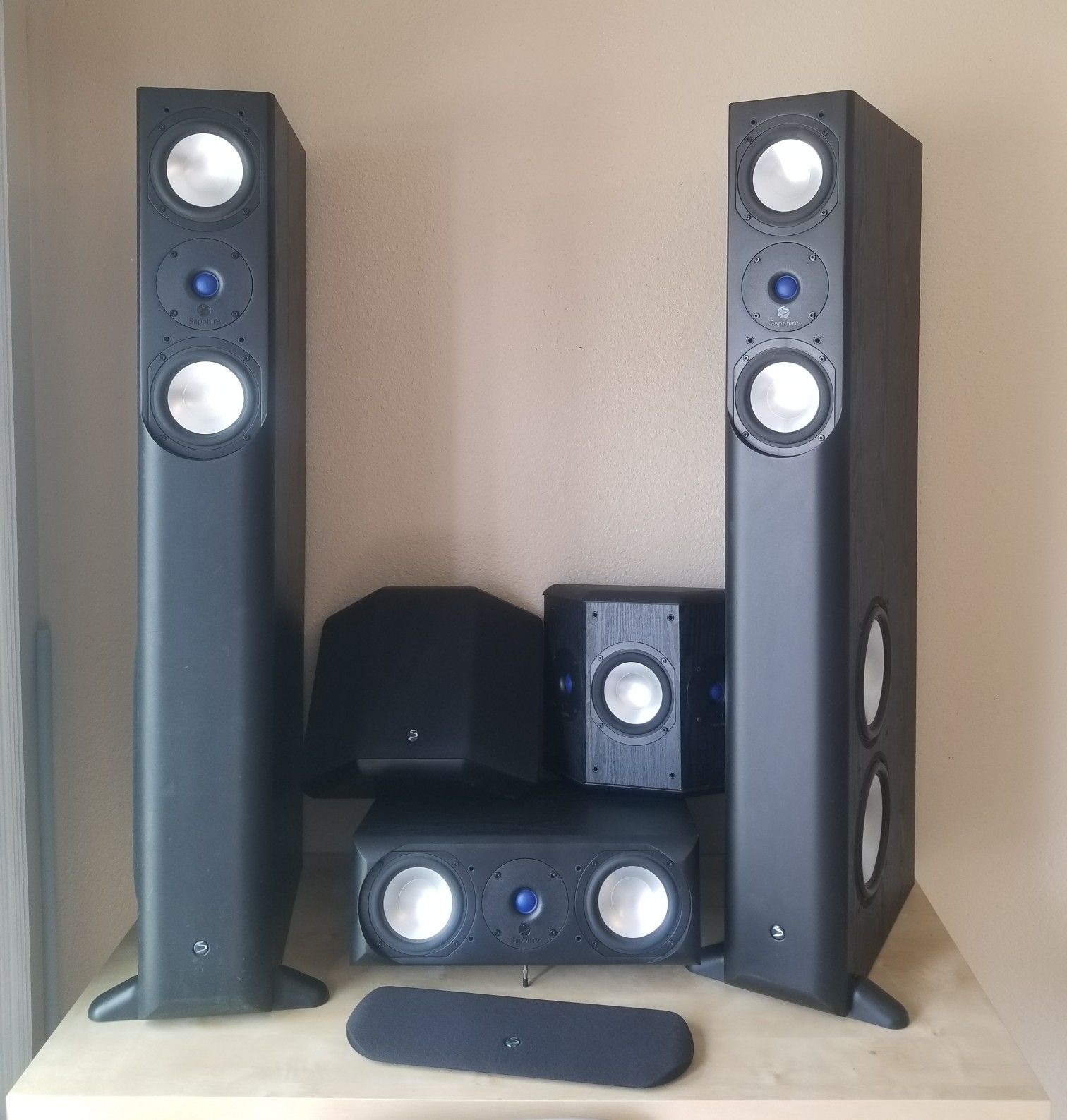 Sapphire high-end flagship speakers complete home theater music system