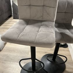 Set Of 2 Height Adjustable Bar Chair