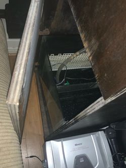 Square tank with sump at bottom