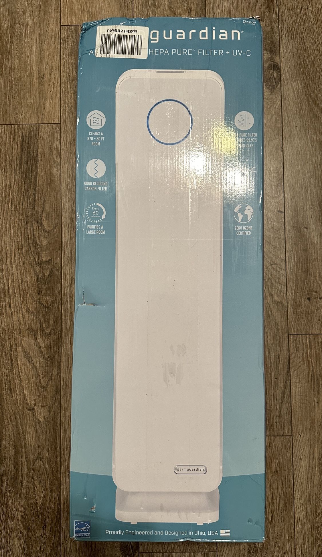 New GermGuardian Air Purifier with HEPA Filter AC5350W