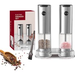 Rechargeable Salt and Pepper Grinder Set
