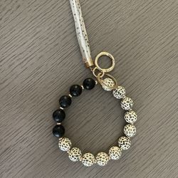 Leopard Key ring Wristlet 