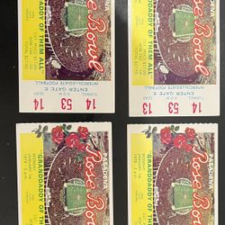 4 Tickets 1979 Rose Bowl  USC / Michigan