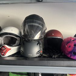 Helmets.