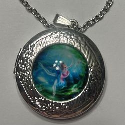 Mermaid Glass Cabochon Locket