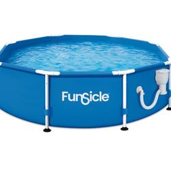 Funsicle Outdoor Activity Round Frame Above Ground Swimming Pool Set