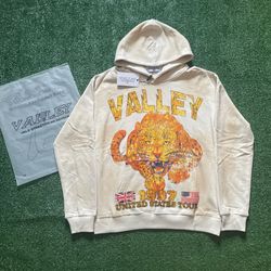 Womens Tan Valley Forever Cheetah Pullover Hoodie