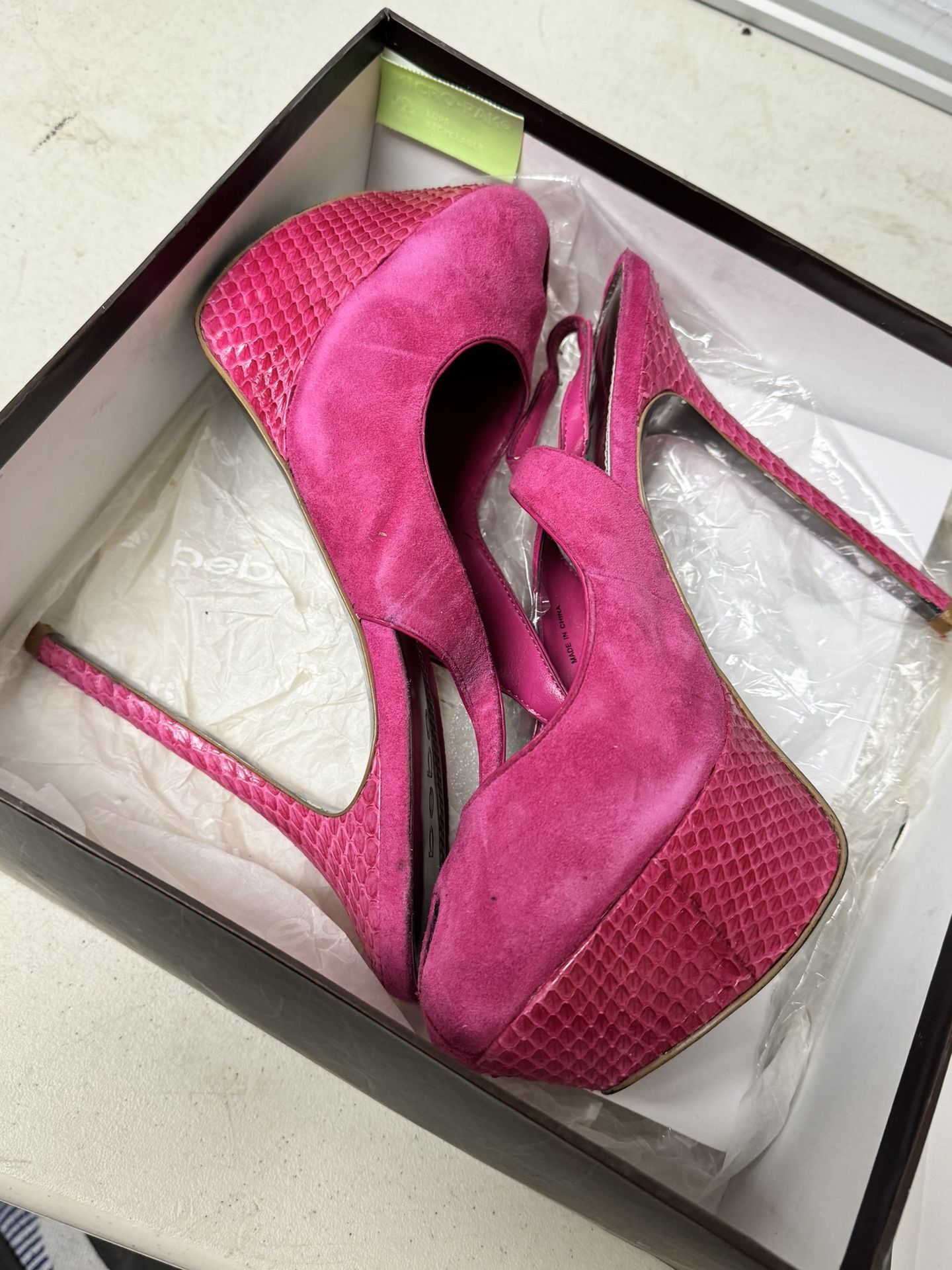 Bebe Pink Heels Size 9