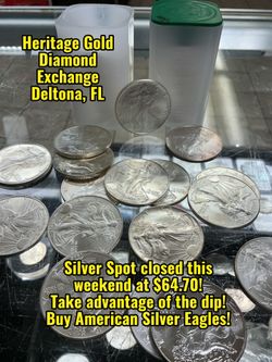 1 Troy Oz American Silver Eagles Spot + 5